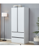 74.2" H 2-Doors 2-Drawers White Wooden Armoire