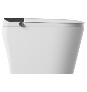 Smart Toilet,One Piece Bidet Toilet with Auto Open/Close，Toilet with Warm Water and Dryer, Foot Sensor Operation, Heated Bidet Seat, Auto Smart Toilet with Night Light for Bathrooms
