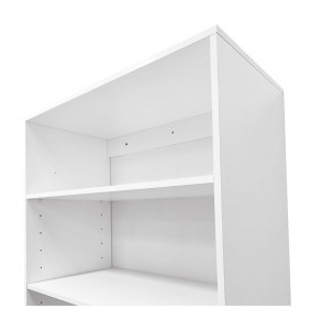 Morden Closet Organizer System with 3 Closet Shelves, Walk-in  Wooden Clothes Organizer, Armoire Wardrobe Closet System,White
