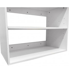 Modular Closet System, Wall Mounted Garment Rack Walk in Clothes Storage Cabinet Built in Closet Organization for Bedroom, White 